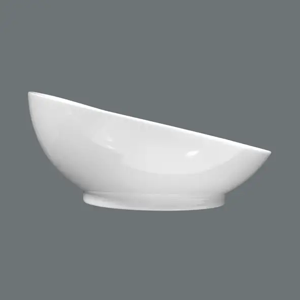 Seltmann, Buffet Gourmet - Frischeschale 5120-30/15, schräg, uni, weiss, 30 cm