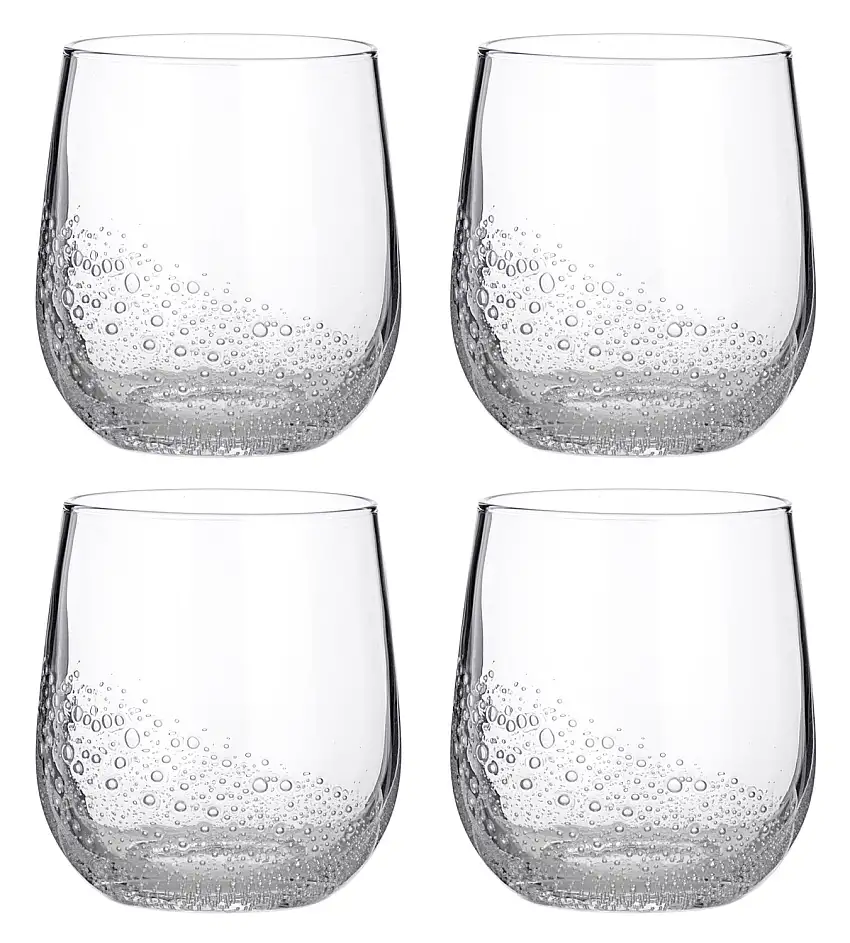 Broste Copenhagen Bubble Glas 0,35 klar 4 Stk.
