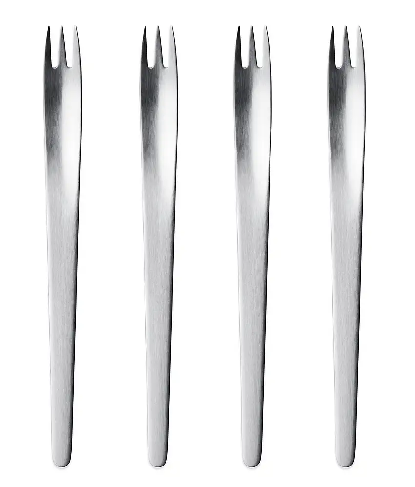 Georg Jensen Arne Jacobsen Kuchengabel 4 Stk. matt