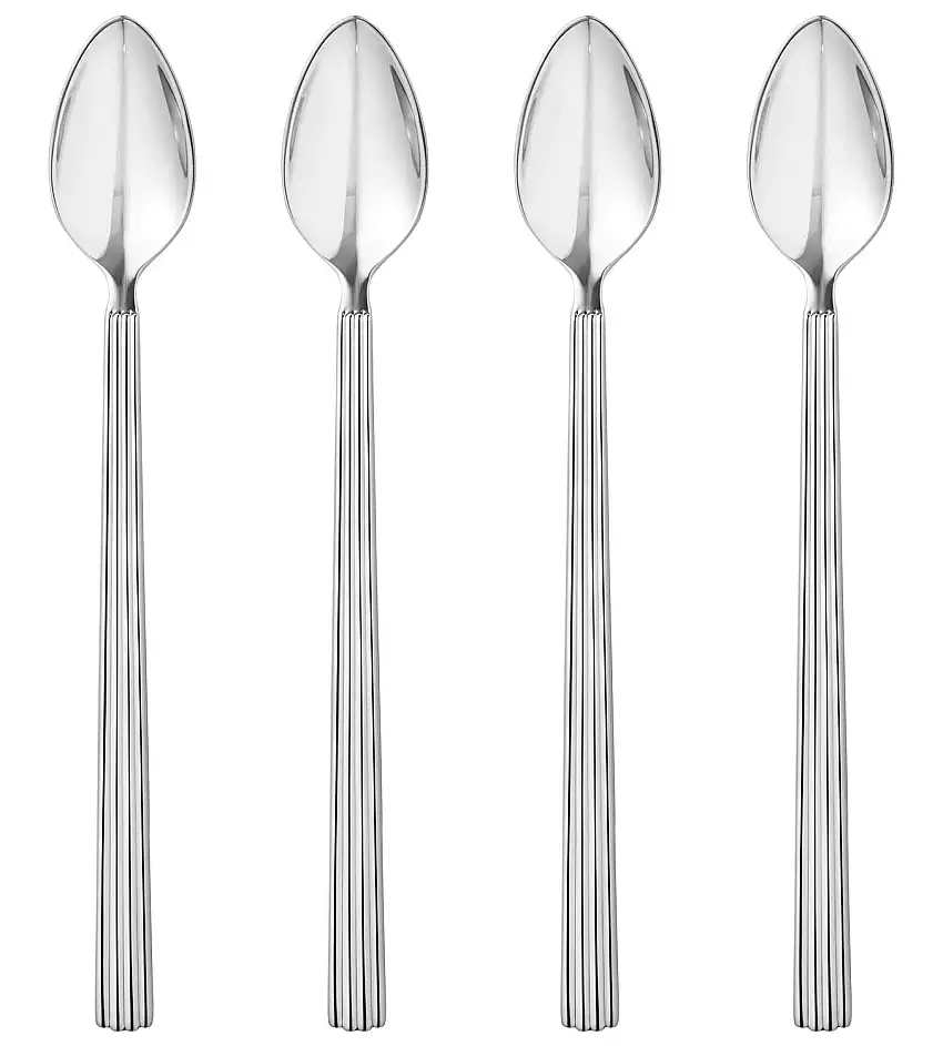 Georg Jensen Bernadotte Caffe Latte Löffel 4 Stk. poliert