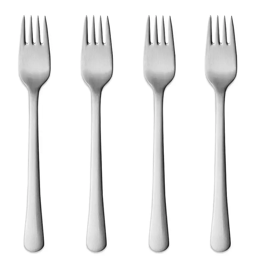 Georg Jensen Copenhagen Kuchengabel 4 Stk. matt
