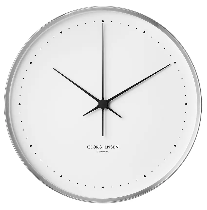 Georg Jensen Henning Koppel Wanduhr Ø 40 cm stahl weiß