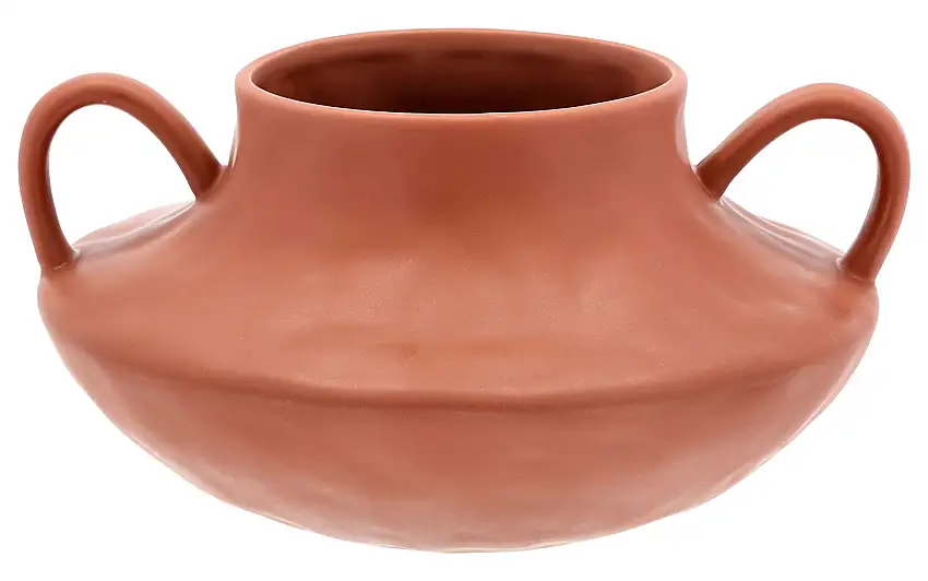 Villa Collection Vase mit Henkel Höhe 15,5 cm Steingut Terrakotta