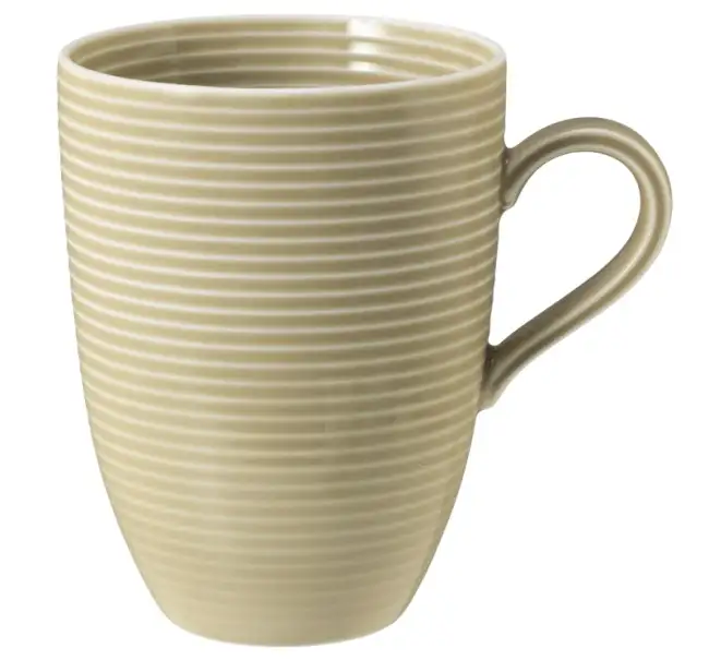 Becher mit Henkel Beat sandbeige uni