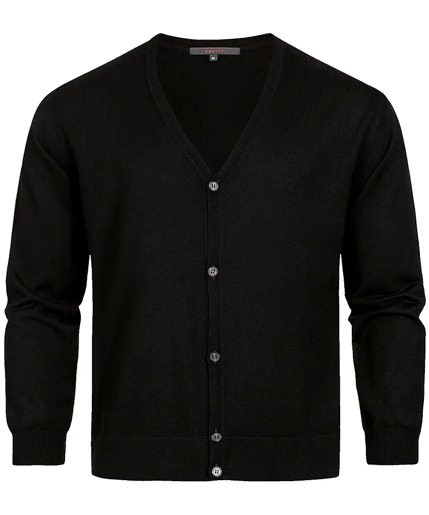Greiff Herren-Strickjacke Knopfleiste Regular Fit