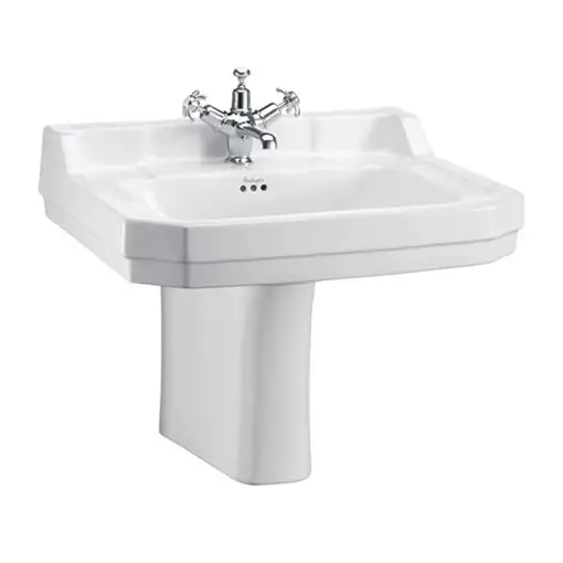 Waschbecken Edwardian 61 cm mit Halb-Säule