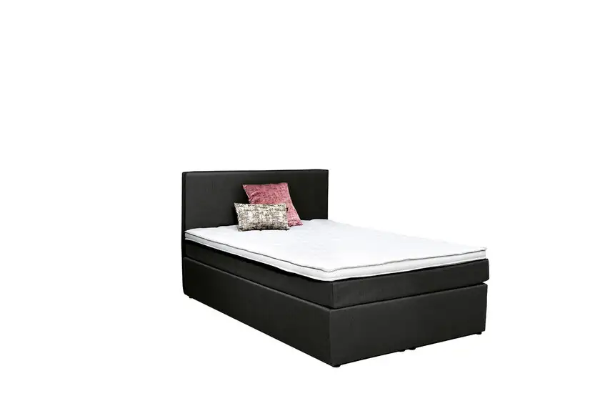 Boxspringbett Vancouver Schwarz ca. 120 x 200 cm