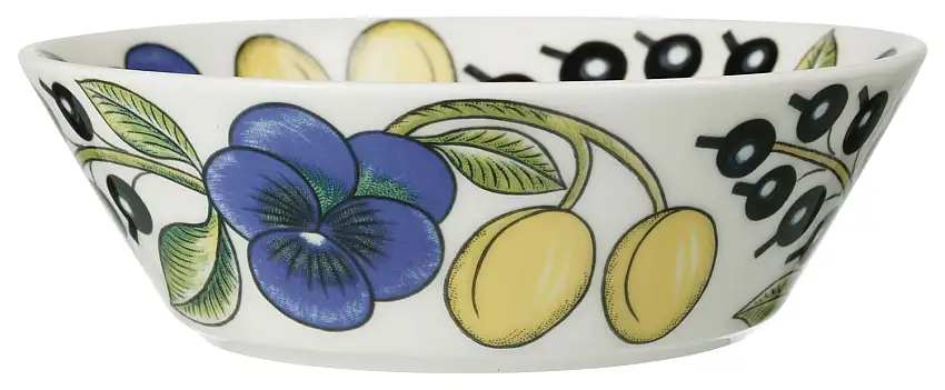 Arabia Paratiisi Schüssel / Teller tief Ø 17 cm blau, gelb, creme