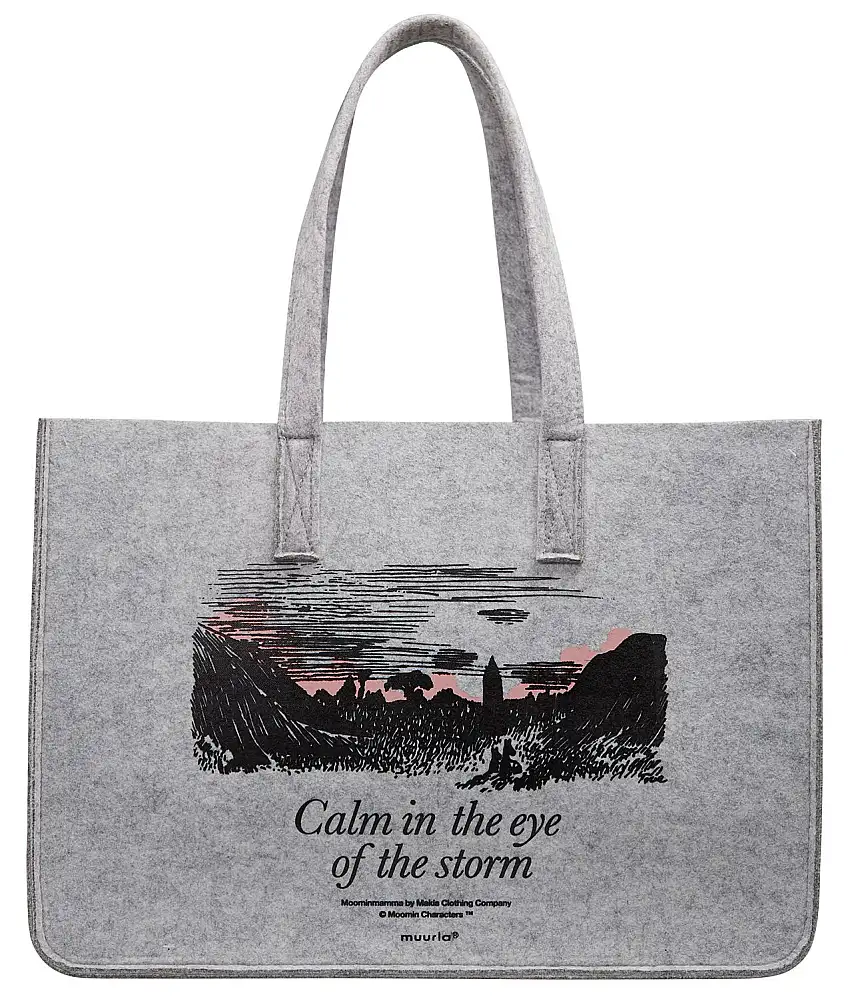 Makia Clothing Mumins Calm Einkaufstasche aus recyceltem PET grau, rosa, schwarz