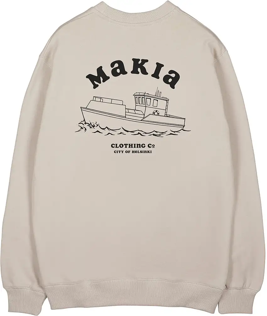 Makia Clothing Herren Sweatshirt Fleece mit Print Boat