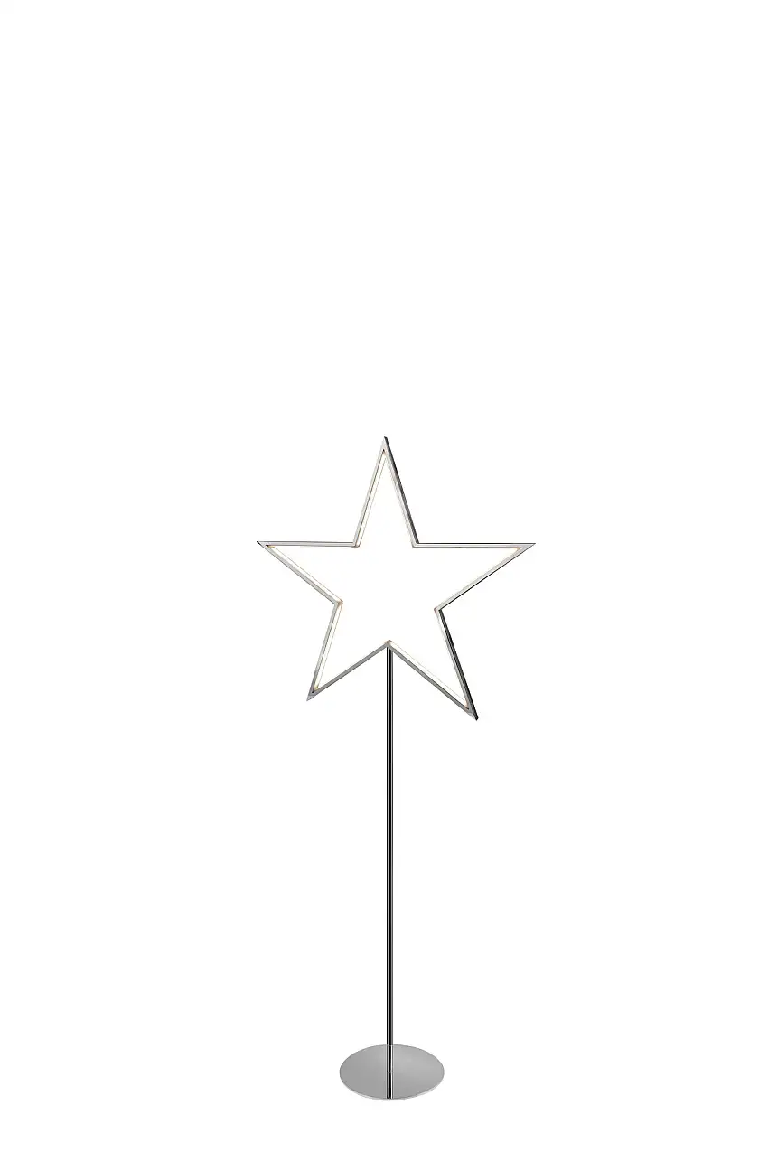 Leuchte Weihnachtsstern auf Metallstange 100cm