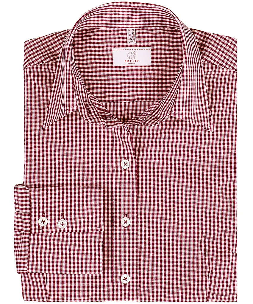 Greiff Damen-Bluse karo langarm Basic Regular Fit