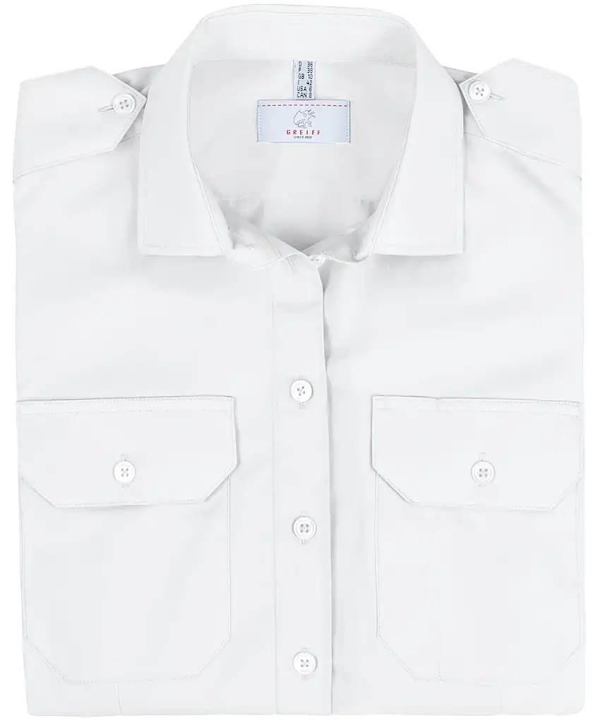 Greiff Damen-Pilotbluse kurzarm Basic Regular Fit