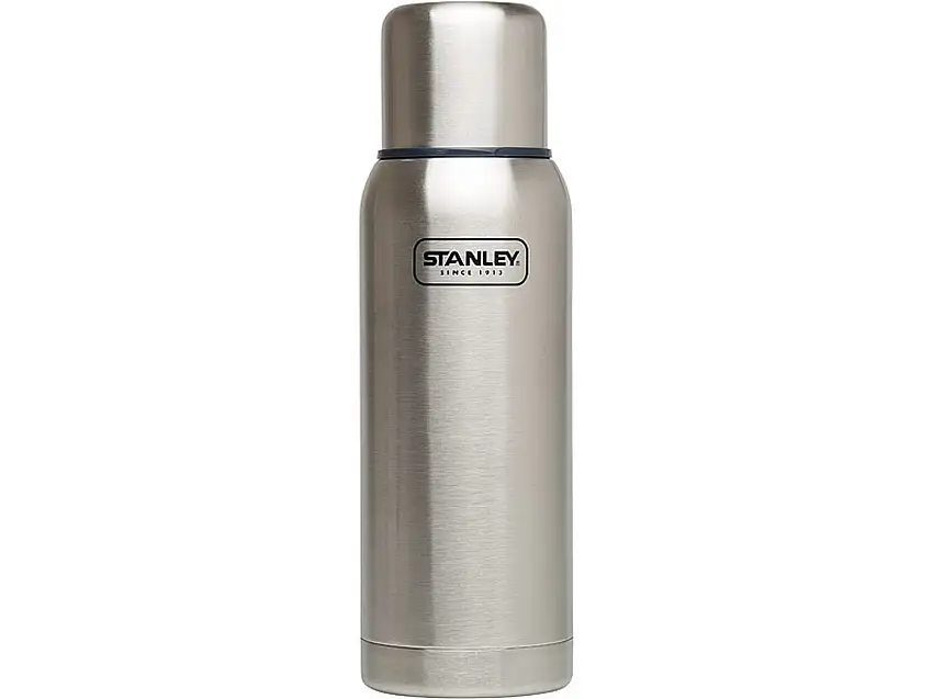 Stanley Adventure Vacuum Bottle, 1 Litter, 18/8 Edelstahl, gebürstet, Vakuum-Isolation, isolierender Trinkbecher,
