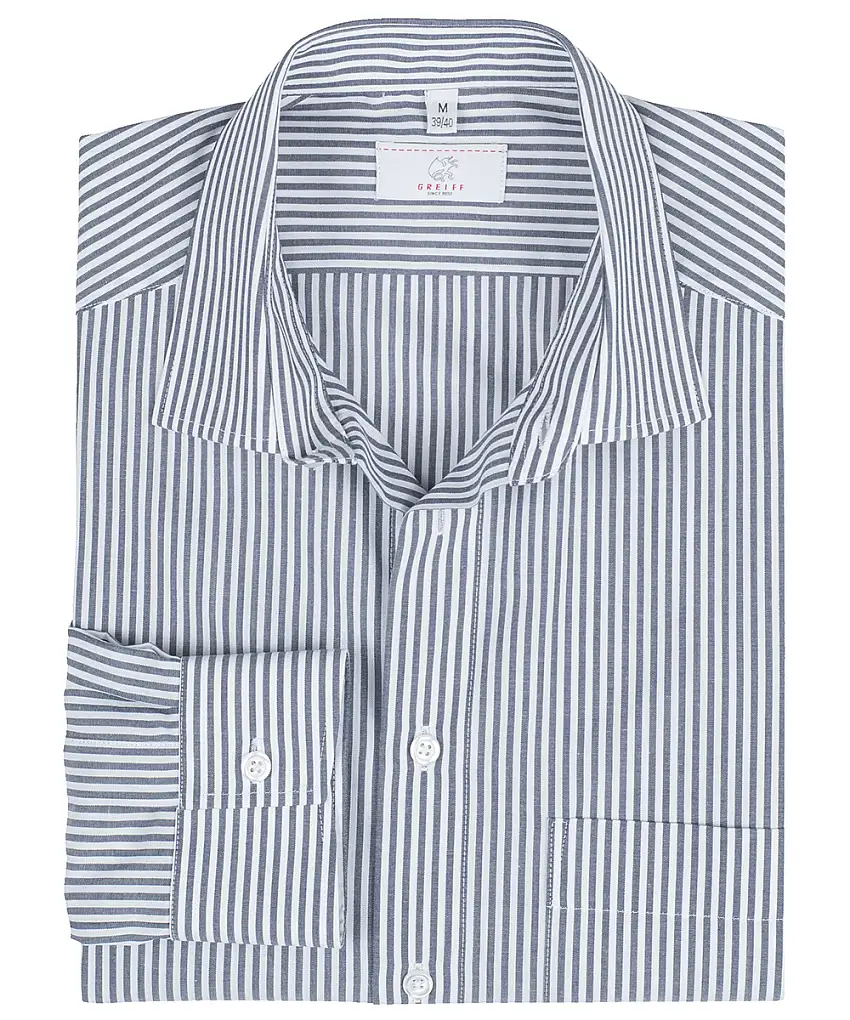 Greiff Herren-Hemd langarm gestreift Basic Regular Fit