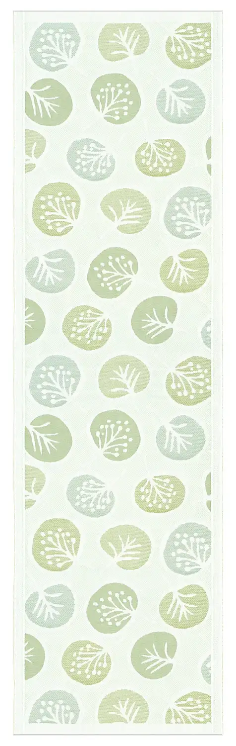 Ekelund Herbst Laubwald Tischläufer (Öko-Tex) 35x120 cm grün, weiß