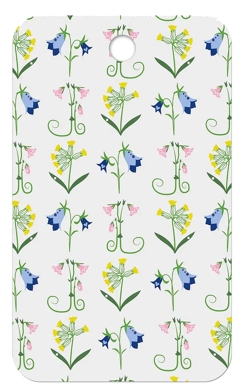 Citronelles Blumen Skandinaviens Schneidebrett / Servierbrett 20x34 cm