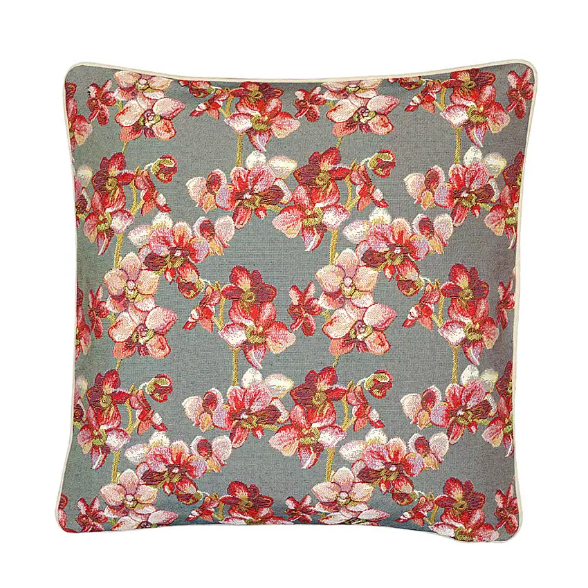 Signare ® Kissenhülle 45 X 45 cm Orchid Gobelinkissen