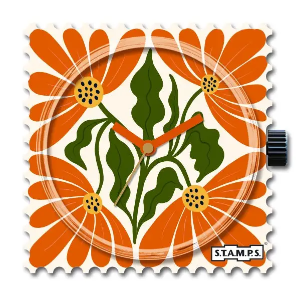 S.T.A.M.P.S. Uhr Zifferblatt Pumpkin Flower