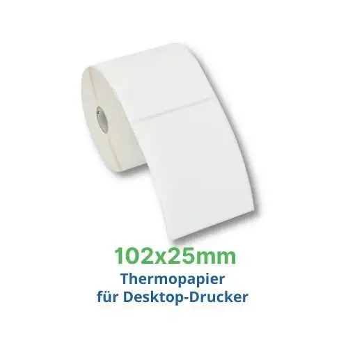 Zebra Z-Select 2000D, Etikettenrolle, Thermopapier, 102x25mm, 800264-105