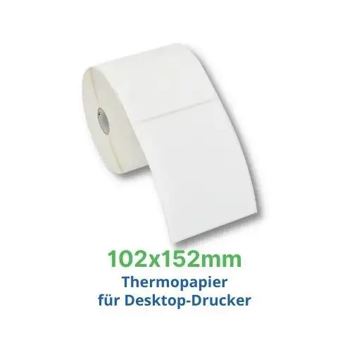 Zebra Z-Select 2000D, Etikettenrolle, Thermopapier, 102x152mm, 800264-605