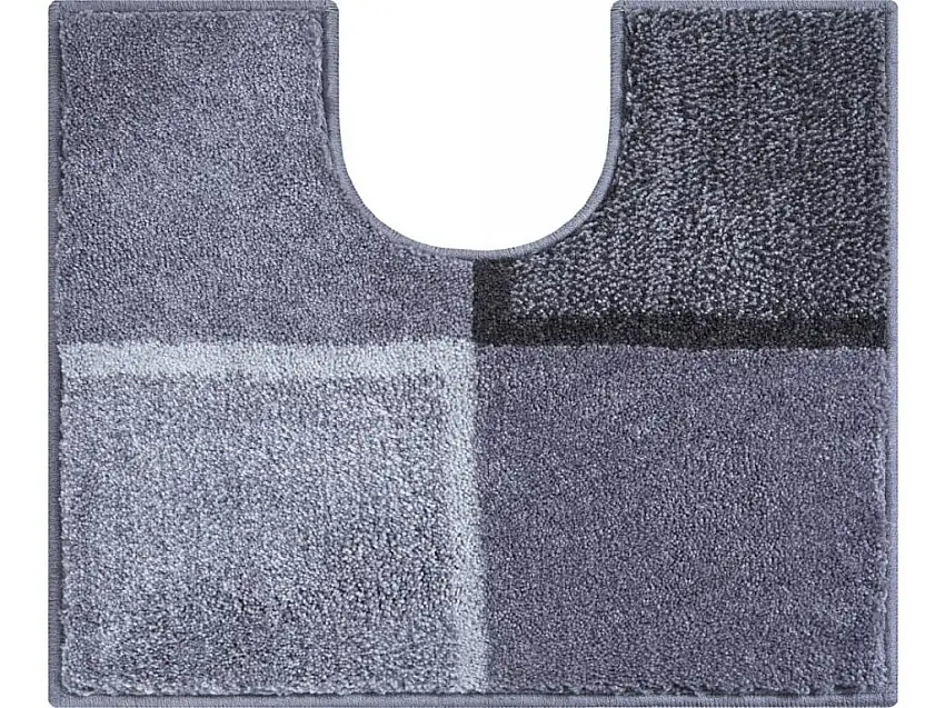 WC-Vorleger mit Ausschnitt Diviso grau