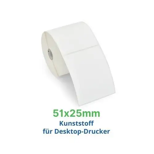 Zebra Z-Ultimate 3000T, Etikettenrolle, Kunststoff, 51x25mm, 880247-025D