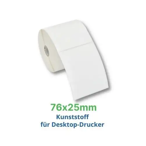 Zebra Z-Ultimate 3000T, Etikettenrolle, Kunststoff, 76x25mm, 880255-025D