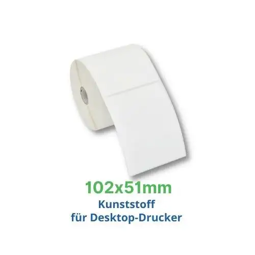 Zebra Z-Ultimate 3000T, Etikettenrolle, Kunststoff, 102x51mm, 880261-050D