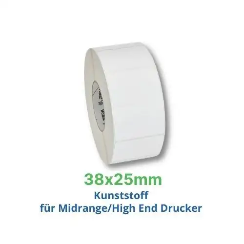 Zebra Z-Ultimate 3000T, Etikettenrolle, Kunststoff, 38x25mm, 880332-025