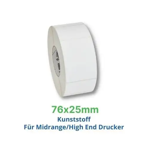 Zebra Z-Ultimate 3000T, Etikettenrolle, Kunststoff, 76x25mm, 880344-025