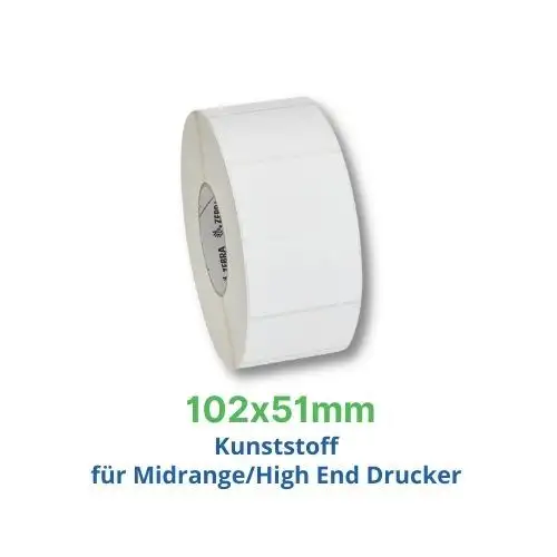 Zebra Z-Ultimate 3000T, Etikettenrolle, Kunststoff, 102x51mm, 880350-050