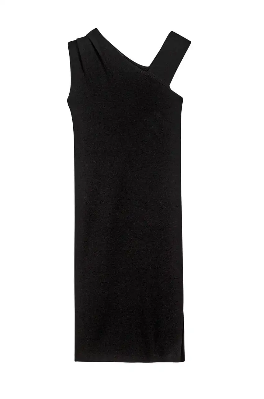 Luisa Cerano - Asymetrisches Strickleid schwarz