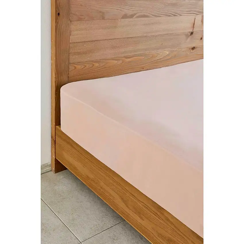 Karaca Home Jersey Fitted Bettlaken Lachs Rosa (140x200 cm) Öko-Tex Zertifiziert