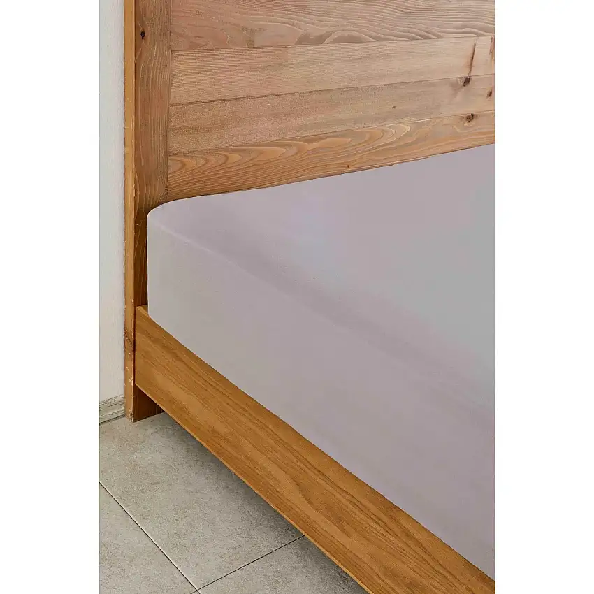 Karaca Home Jersey Fitted Bettlaken Grau Einzel (90x200 cm)