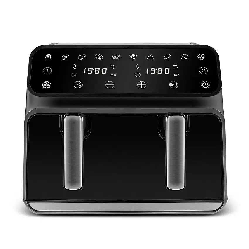 Karaca Multifry XXXL 9 Liter Airfryer Mit Einer Kammer, Trennwand und Glasfenster