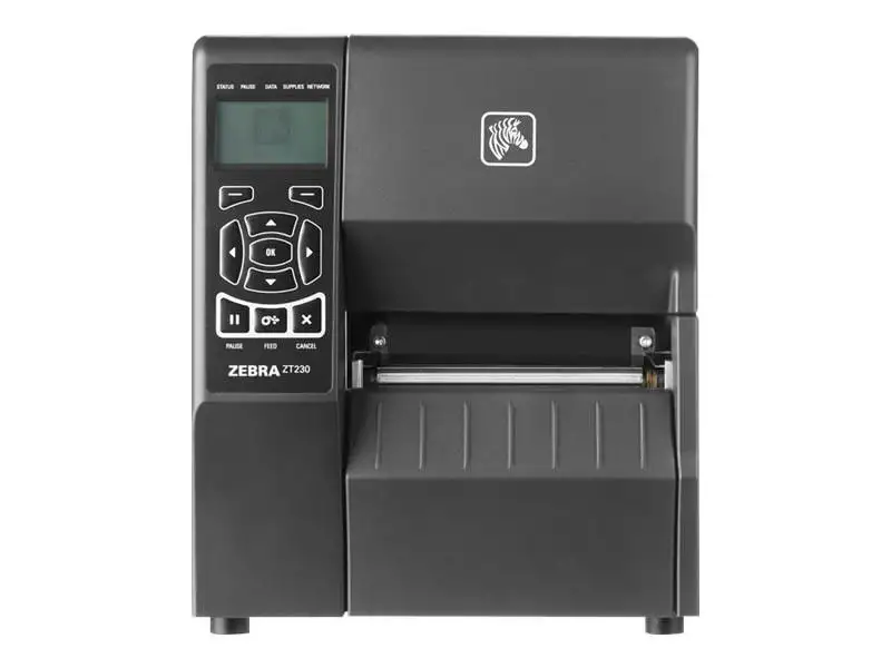 Zebra ZT230, 12 Punkte/mm (300dpi), Peeler, Display, ZPLII, USB, RS232, Ethernet, ZT23043-T1E200FZ