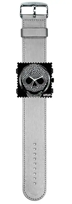 STAMPS Uhr komplett - Zifferblatt Diamond Head mit Armband Satin Silver