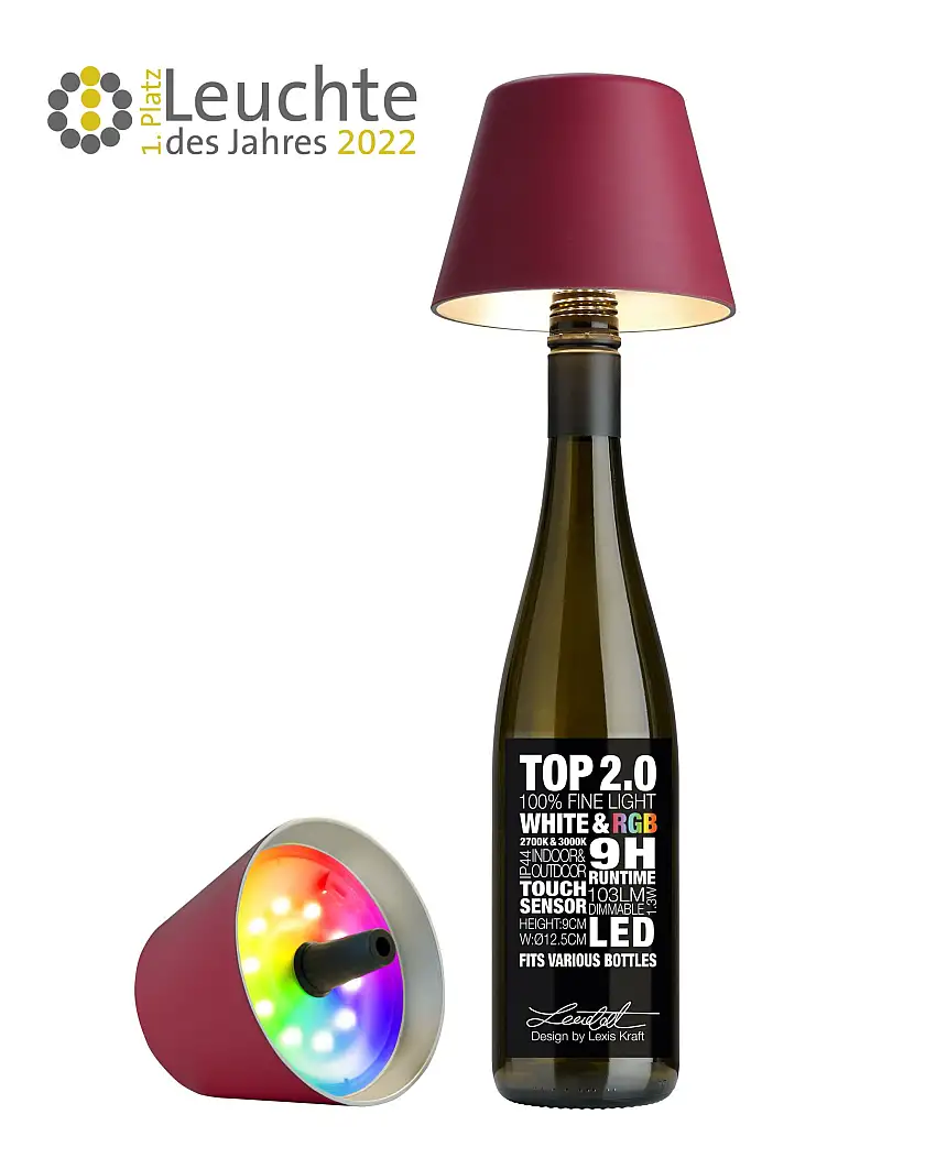 Villeroy & Boch Tischleuchte Top 2.0 bordeaux