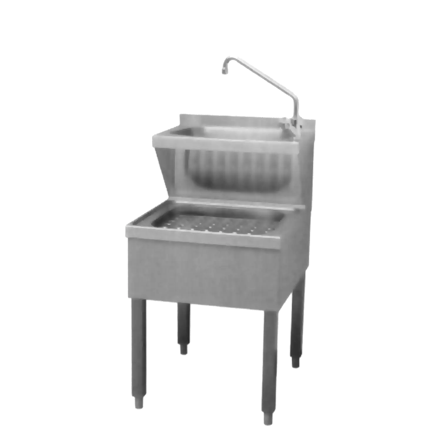 RM Gastro Abgießbecken kombiniert mit Mischbatterie, Füße 70 cm / REDFOX - VKN 7
