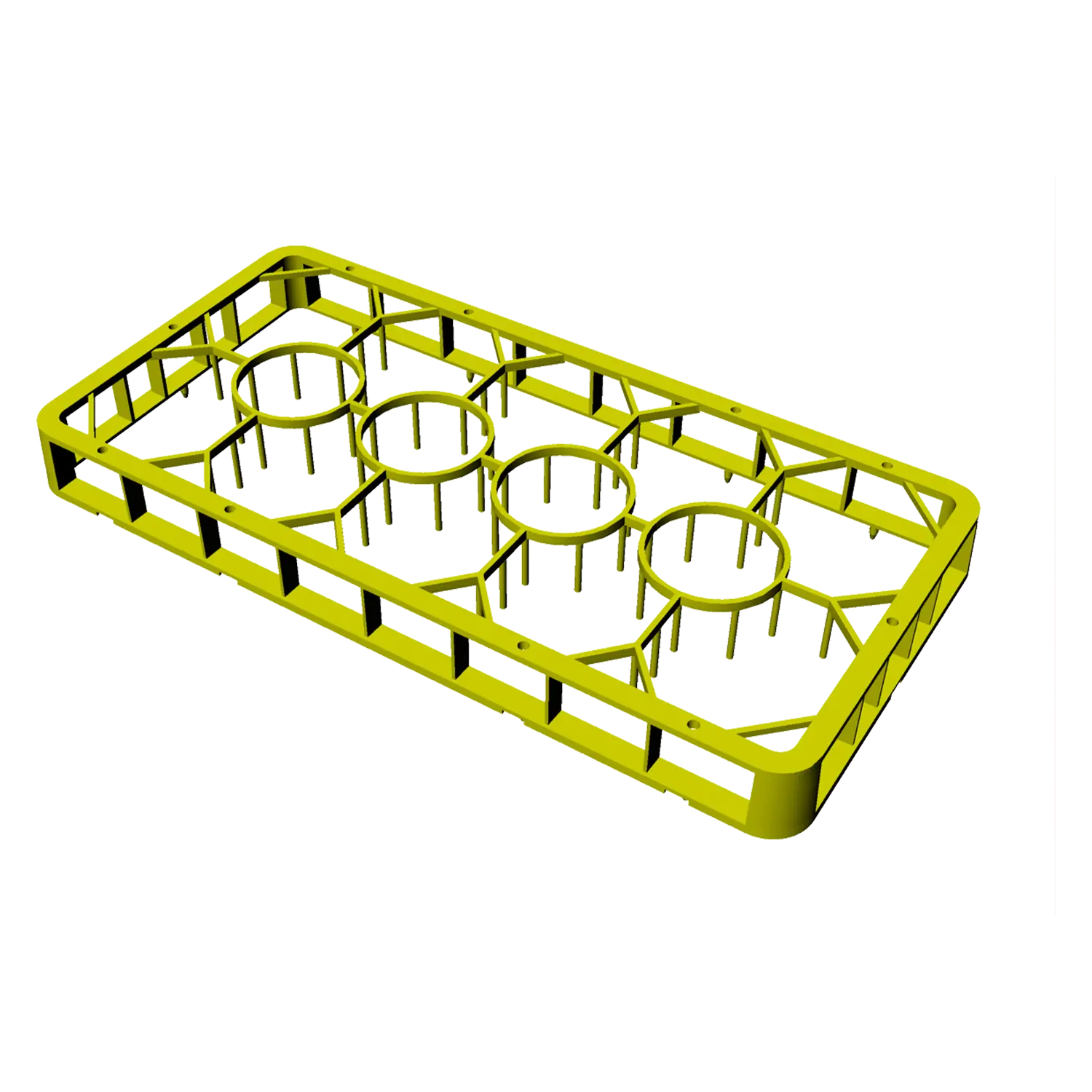 RM Gastro Aufsatz Plastik für Gläser 14 Positionen 50x50x4 / REDFOX - C 1413