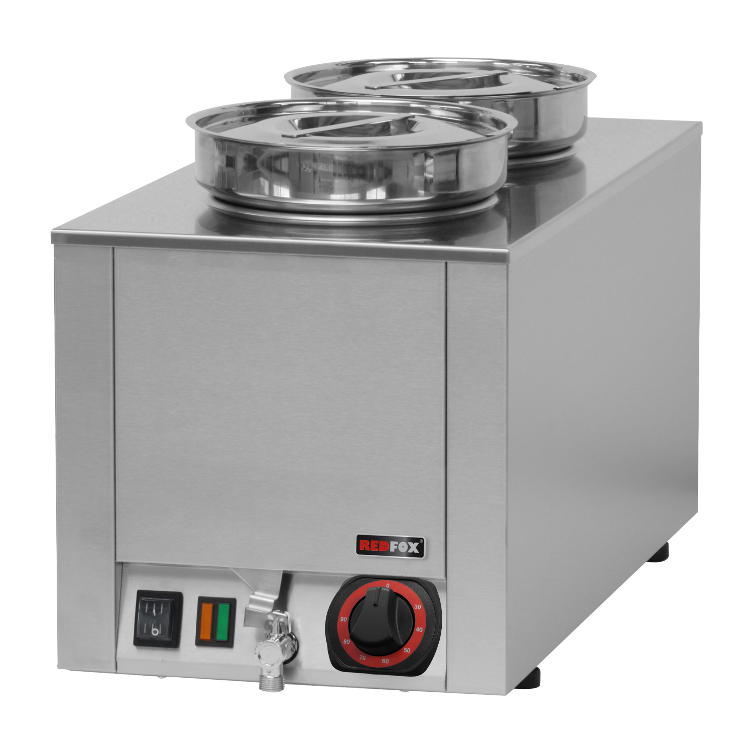 RM Gastro Bain Marie deux conteneurs mouillés / REDFOX - BM 02 W