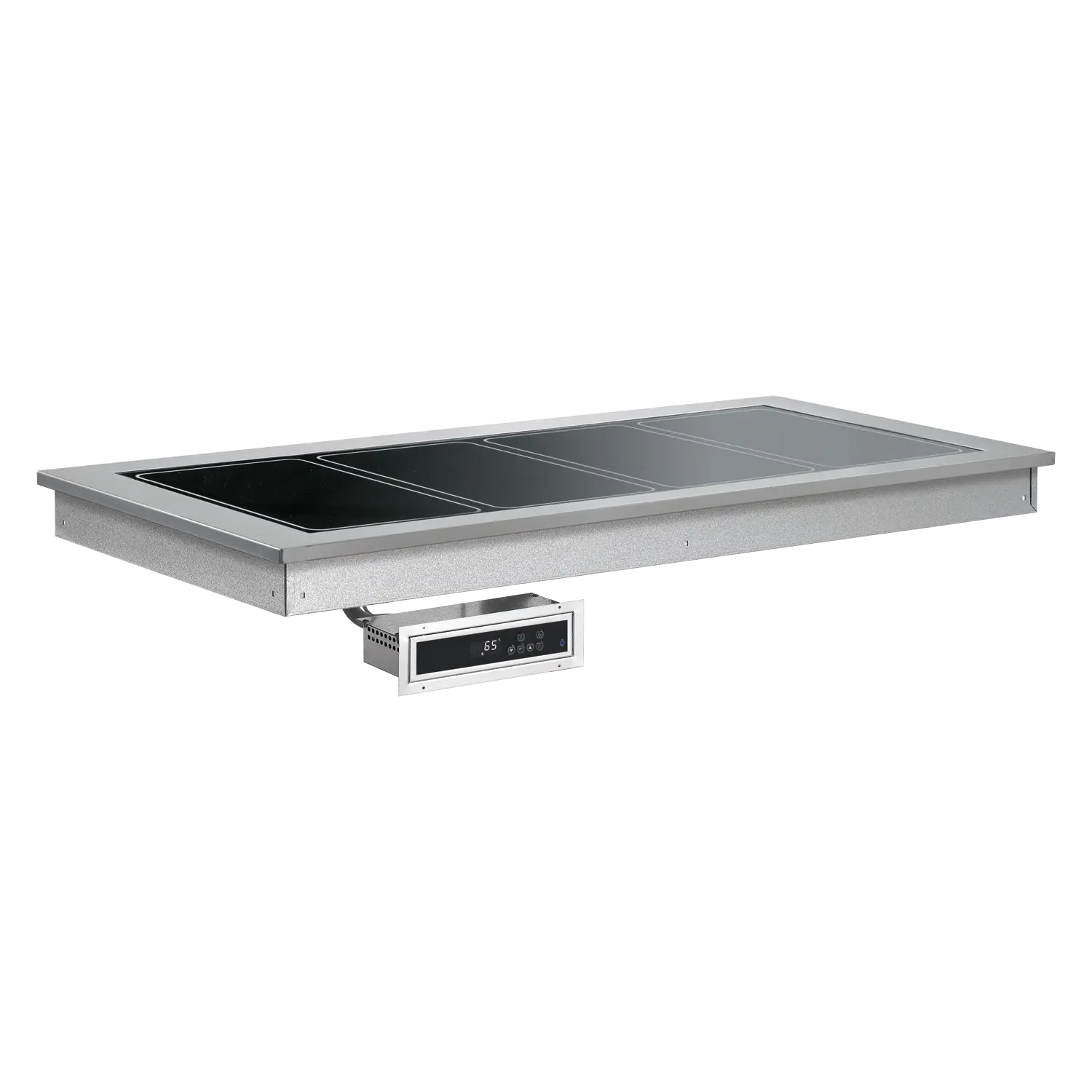 RM Gastro Ausgabeplatte beheizbar, Glaskeramik GN 2-1/1 drop-in / RM - SL BROWN+