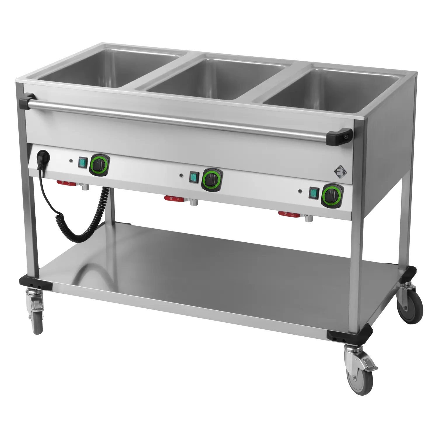 RM Gastro Bain Marie fahrbar elektrisch GN 3-1/1 Steuerung auf der längeren Seit