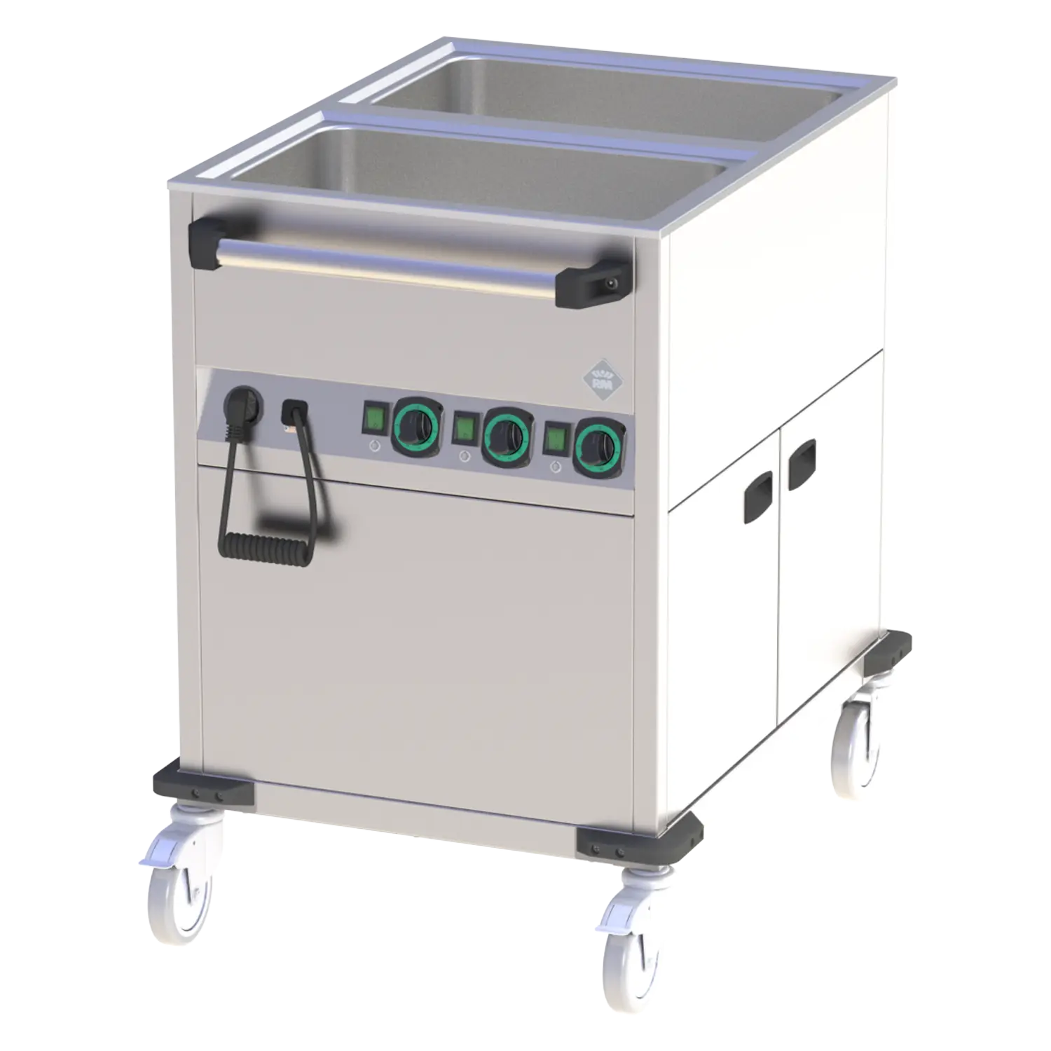 RM Gastro Bain Marie fahrbar elektrisch GN 2-1/1 verkleidet beheizbar Steuerung