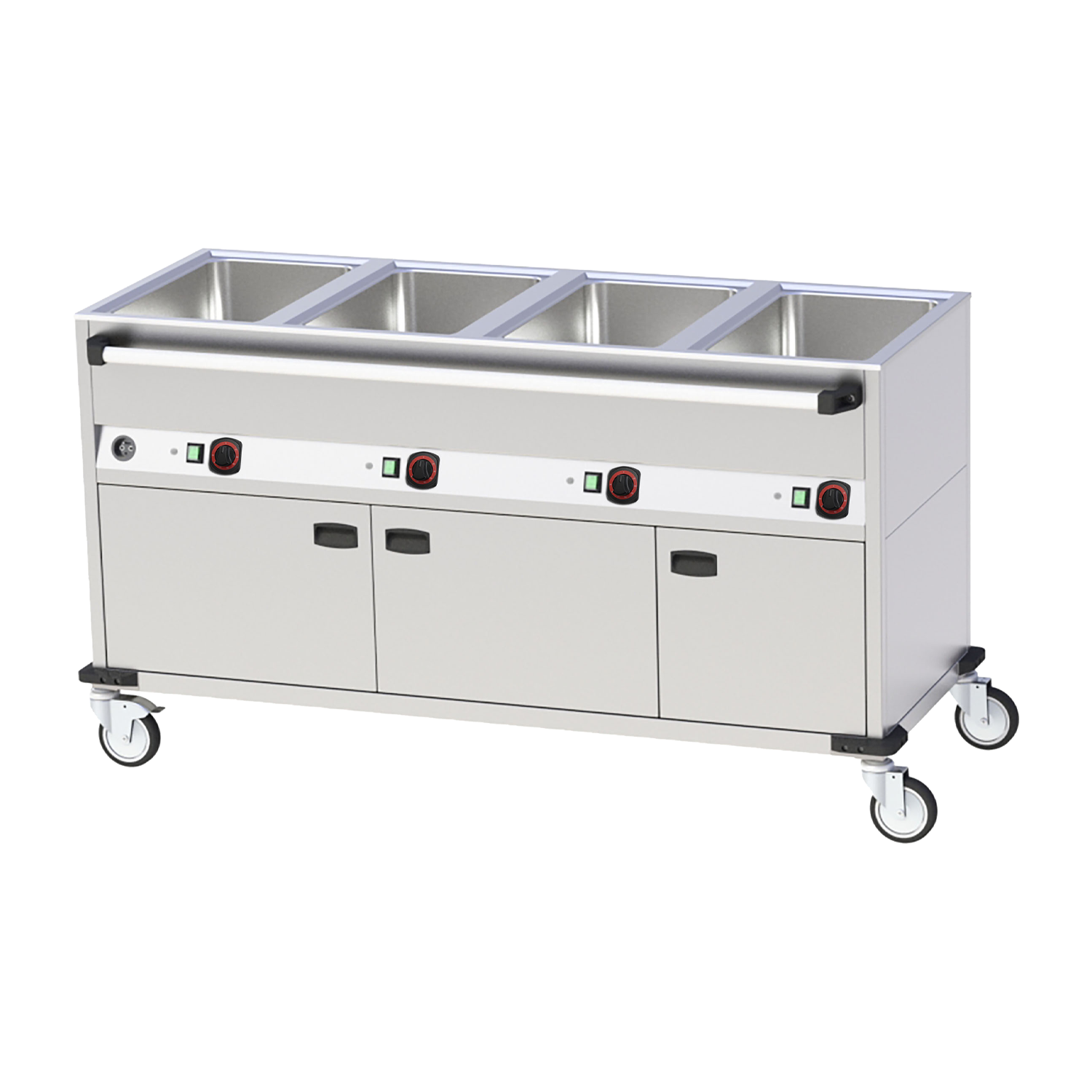 RM Gastro Bain Marie électrique mobile GN 4-1/1 commandes gainées sur le côté le