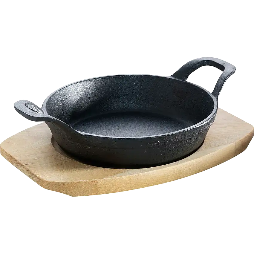 ALL’GRILL Gusseisenpfanne, mit Holzuntersetzer Ø12cm
