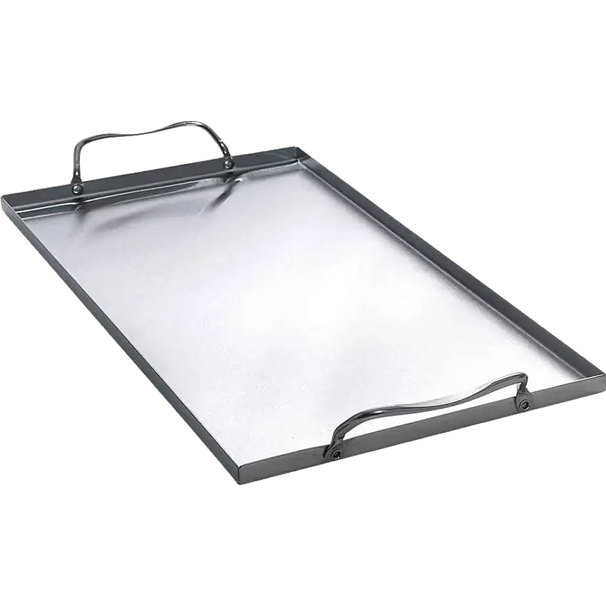 ALL’GRILL Grillwanne mit 2 Griffen, Edelstahl 39,5x19x1cm