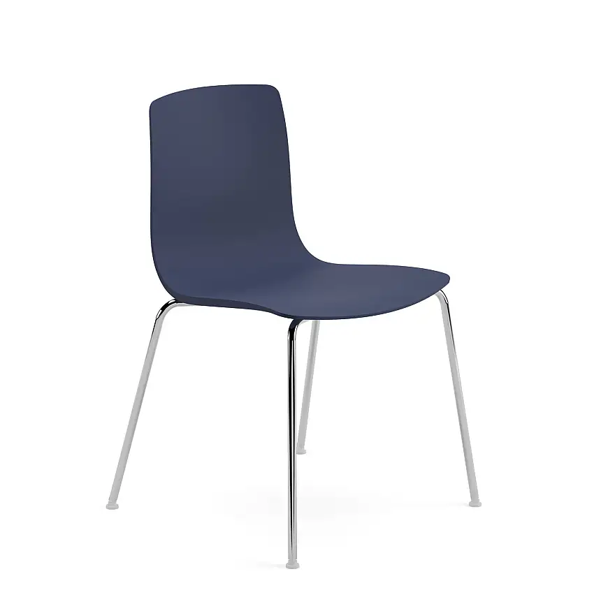 Arper - Aava 02 Stuhl, kunststoff, chrom / neptunblau #7600