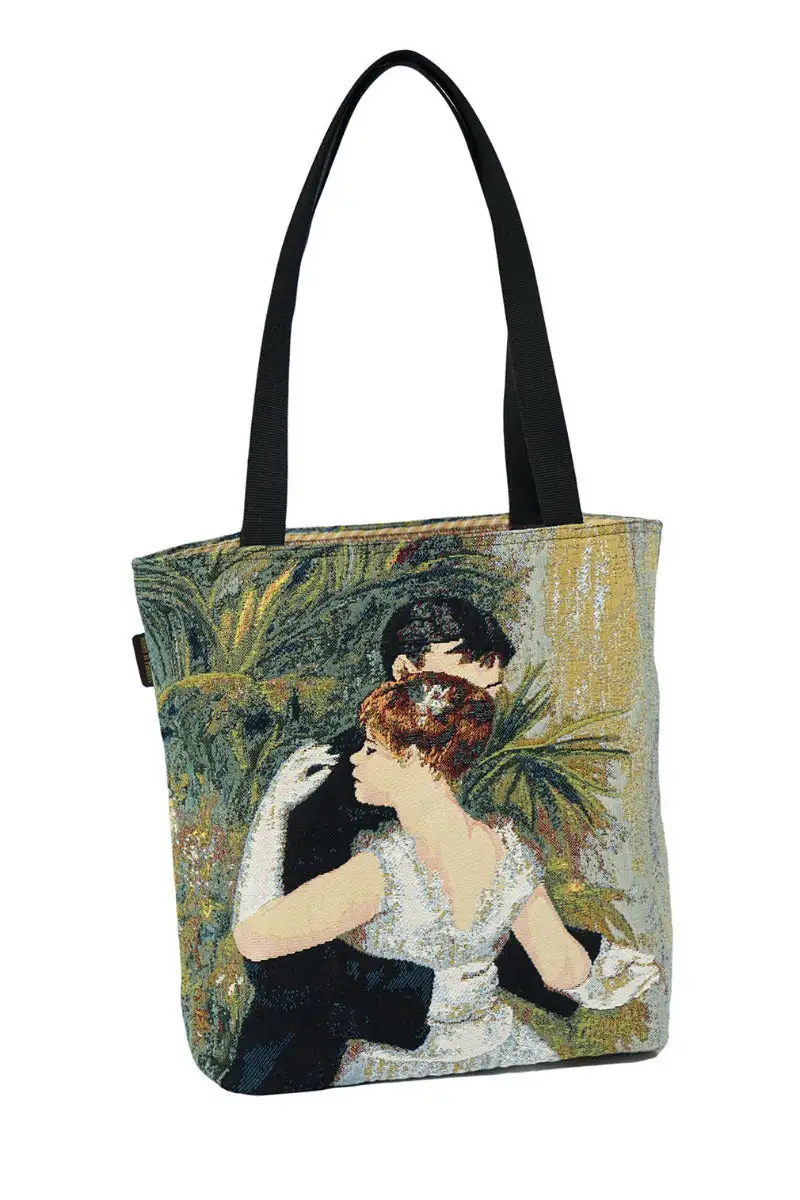 Belgian Tapestrie Shopping Bag "Tanz auf dem Land und in der Stadt" nach Renoir